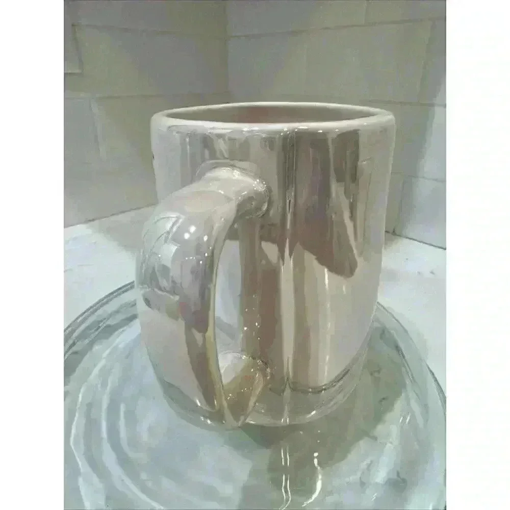 Rae Dunn Valentines Day CUTIE PIE Mug Iridescent Ceramic w/ Black by Magenta